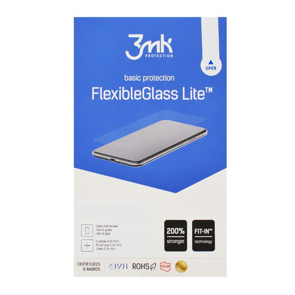 3MK FLEXIBLE GLASS LITE протекторно стъкло за екран (2.5D, гъвкав, заоблен ръб, ултратънък, 0.1 mm, 6H) ПРОЗРАЧЕН [Realme 9 5G] (5996591237312)