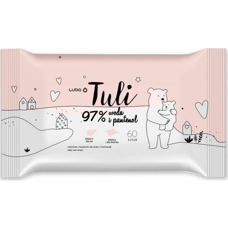 Luba Tuli Chusteczki dla dzieci nawilżane z Wodą i Pantenolem 60 szt.