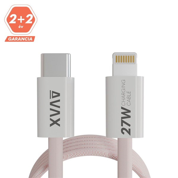 AVAX CB611P MAGNETY 27W 1m USB-C - Lightning adat- és töltőkábel (AVAX CB611P)