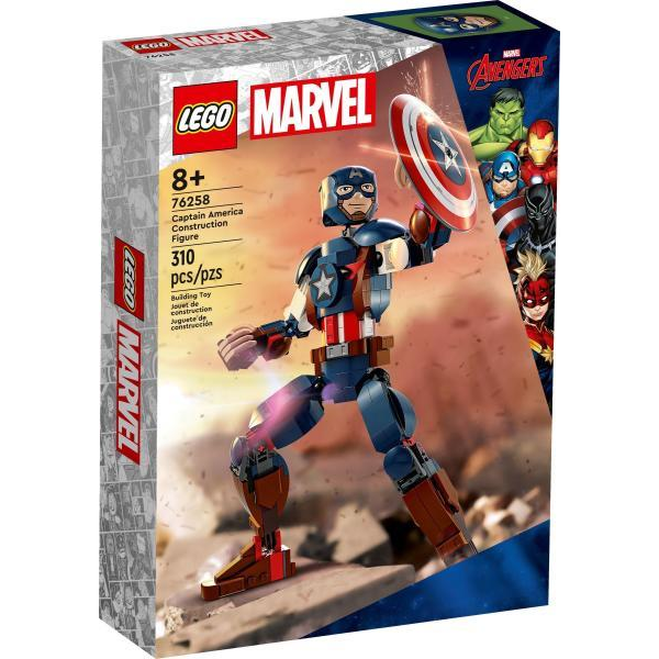 LEGO Super Heroes 76258 Figurka k sestavení: Captain America