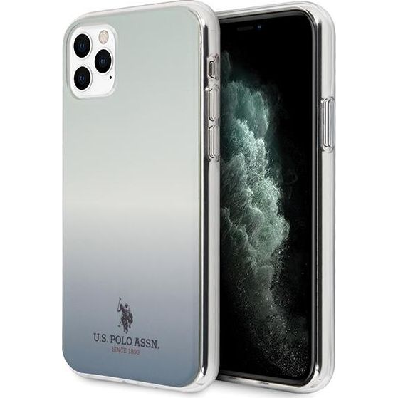 US Polo Gradient Pattern Collection iPhone 11 Pro Telefon tok - Kék/Szürke (69091-uniw)