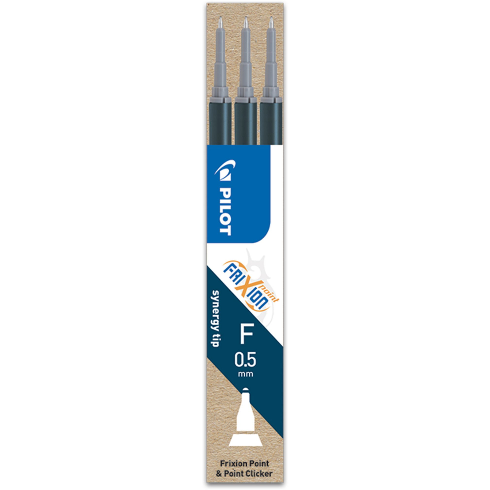 PILOT FriXion Point 05 / 0,25 mm, kék-fekete - 3 darabos csomag (BLS-FRP5-S3-BB)