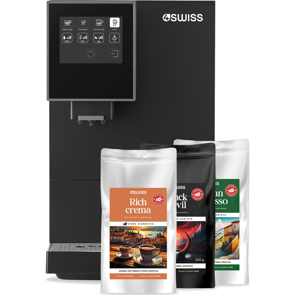 4Swiss 4Swiss A24 Roma pressure coffee machine + set of 3x 500g coffees
