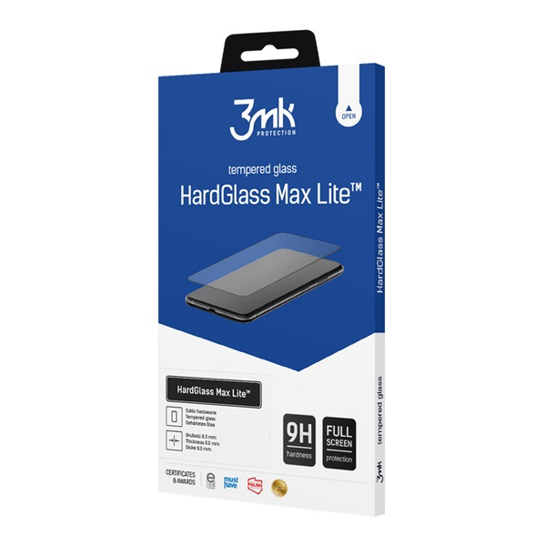 3mk HARD GLASS MAX LITE képernyővédő üveg (3D, 0.3mm, 9H) FEKETE Oppo A58 4G (GP-155953)