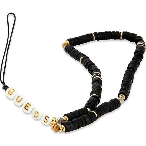 Guess Strap gustpeark telefonszíj Heishi gyöngyök fekete-fehér (GUE1692BLK)