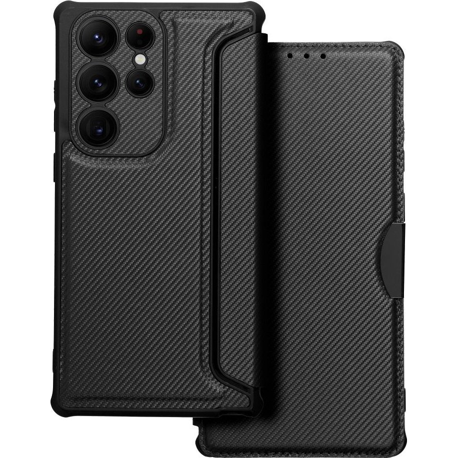 Razor Book Samsung Galaxy S23 Ultra Flip Tok - Fekete (5903396185915)