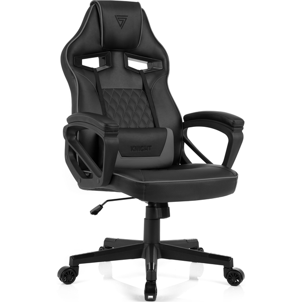 Scaun gaming SENSE7 Knight, piele artificială neagră și gri