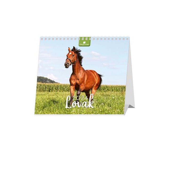 Dayliner Lovak 320 x 150mm 2024 Asztali naptár - Mintás (DL4AS-LOFAL-HH)