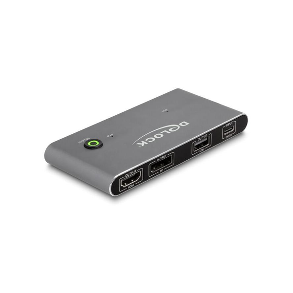 Prepínač USB-C KVM na HDMI a DisplayPort 8K MST s USB 2.0 Delock 11485