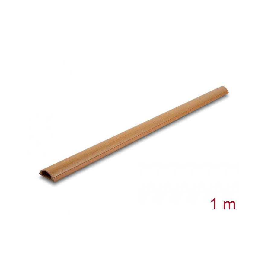 Delock 20730 Kábelcsatorna öntapadós 30 x 40 mm - hosszúság 1 m fahatású kábelcsatorna (20730)