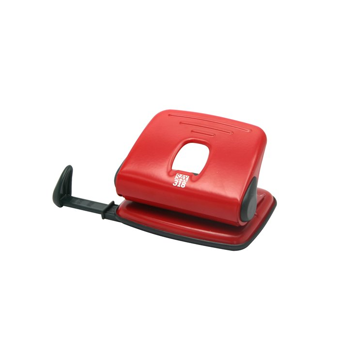 Sax 318 Kétlyukú 15 lap kapacitású lyukasztó - Piros (7310037007)