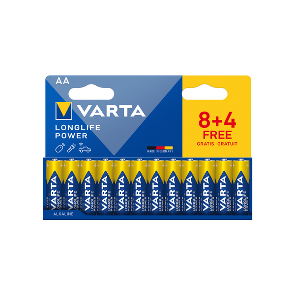 Alkalická baterie Varta AA (R6) 12 ks