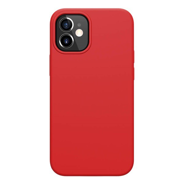 NILLKIN FLEX PURE szilikon telefonvédő (ultravékony, környezetbarát, mikrofiber plüss belső, matt) PIROS [Apple iPhone 12 mini]