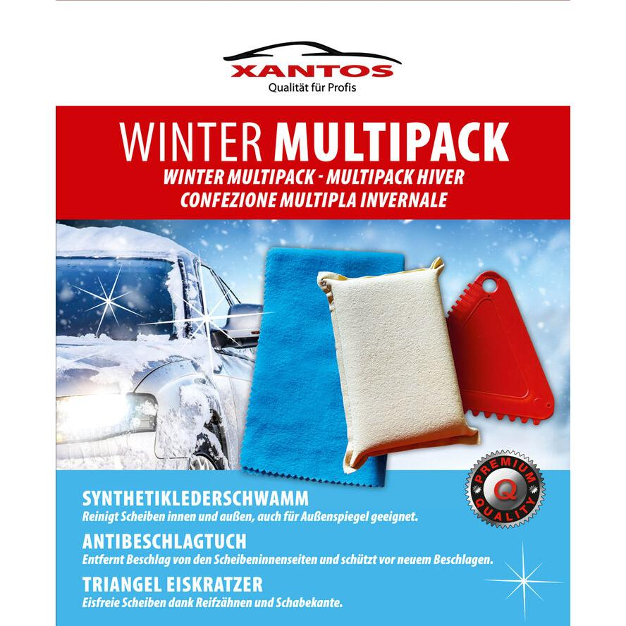 XANTOS Winter Multipack Schwamm,Antibeschlagtuch,Eiskratzer (514232) (514232)