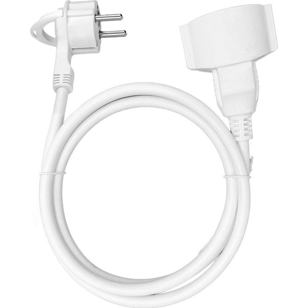 Удължител с шуко гнездо, Orno, PVC, 2 пина, 230 VAC/16 A, 3 m, бял