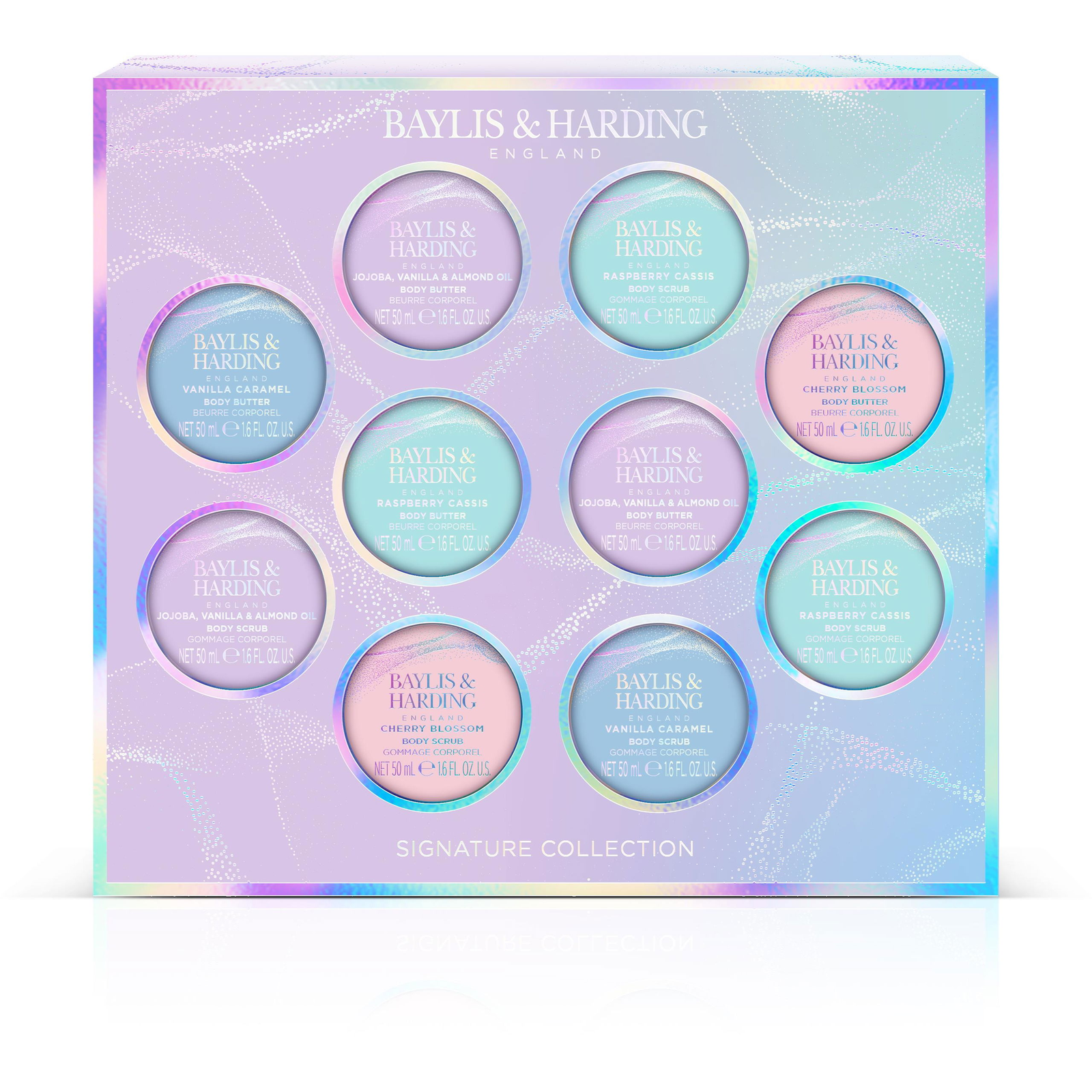 BAYLIS & HARDING testápoló ajándékcsomag, Jojoba, Vanília & Mandulaolaj 500 ml (017854118744)