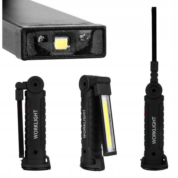 LATARKA LED COB 3W+1W AKUMULATOR 0472