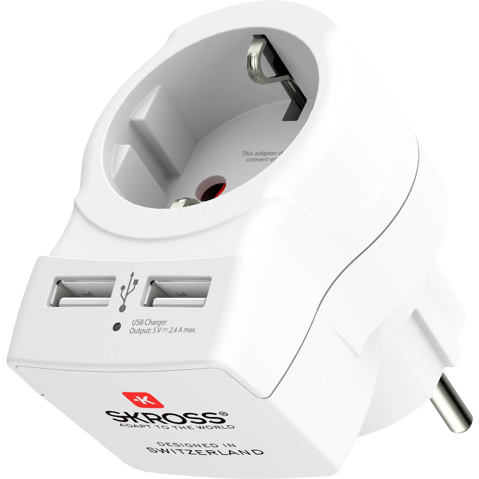 SKROSS 2x USB-A Hálózati töltő - Fehér (5V / 2.4A) (EUTOEU-USB)