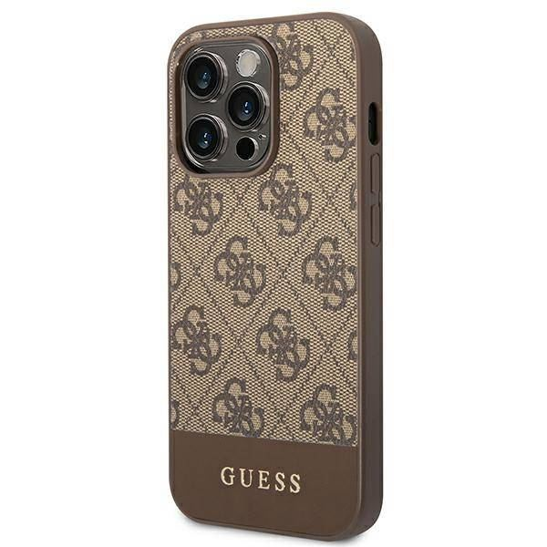 Guess 4G Stripe Collection Apple iPhone 14 Pro Max tok barna (GUHCP14XG4GLBR) (GUHCP14XG4GLBR)