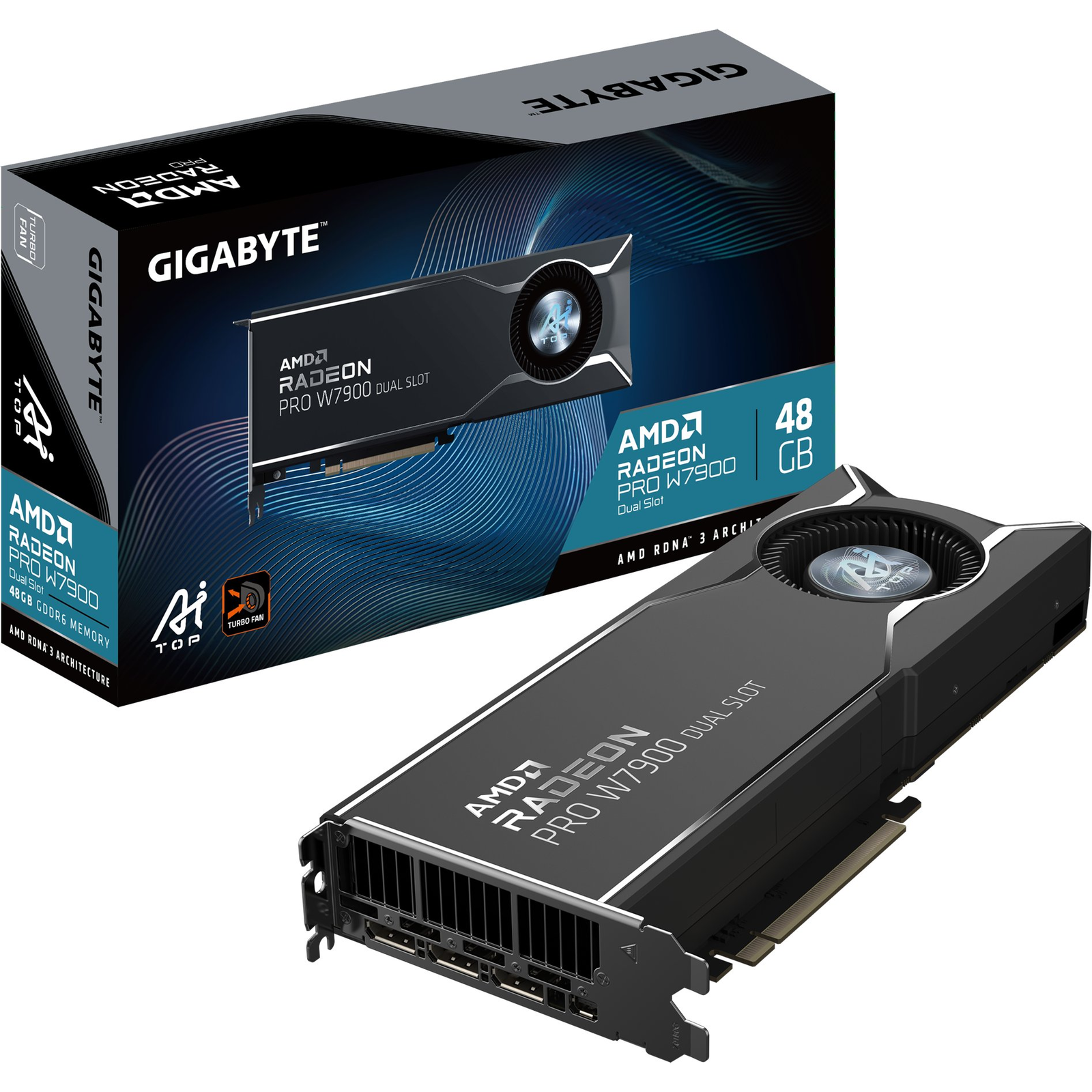 GIGABYTE Radeon PRO W7900 Dual Slot AI TOP 48G AMD 48 GB GDDR6