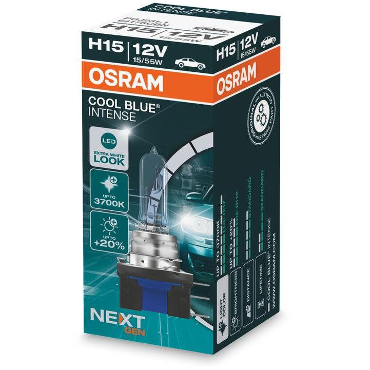 OSRAM H15 Cool Blue Intense Next Generation, 12V, 15/55W,PGJ23t-1 (64176CBN)