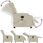krémszínű műbőr dönthető masszázsfotel