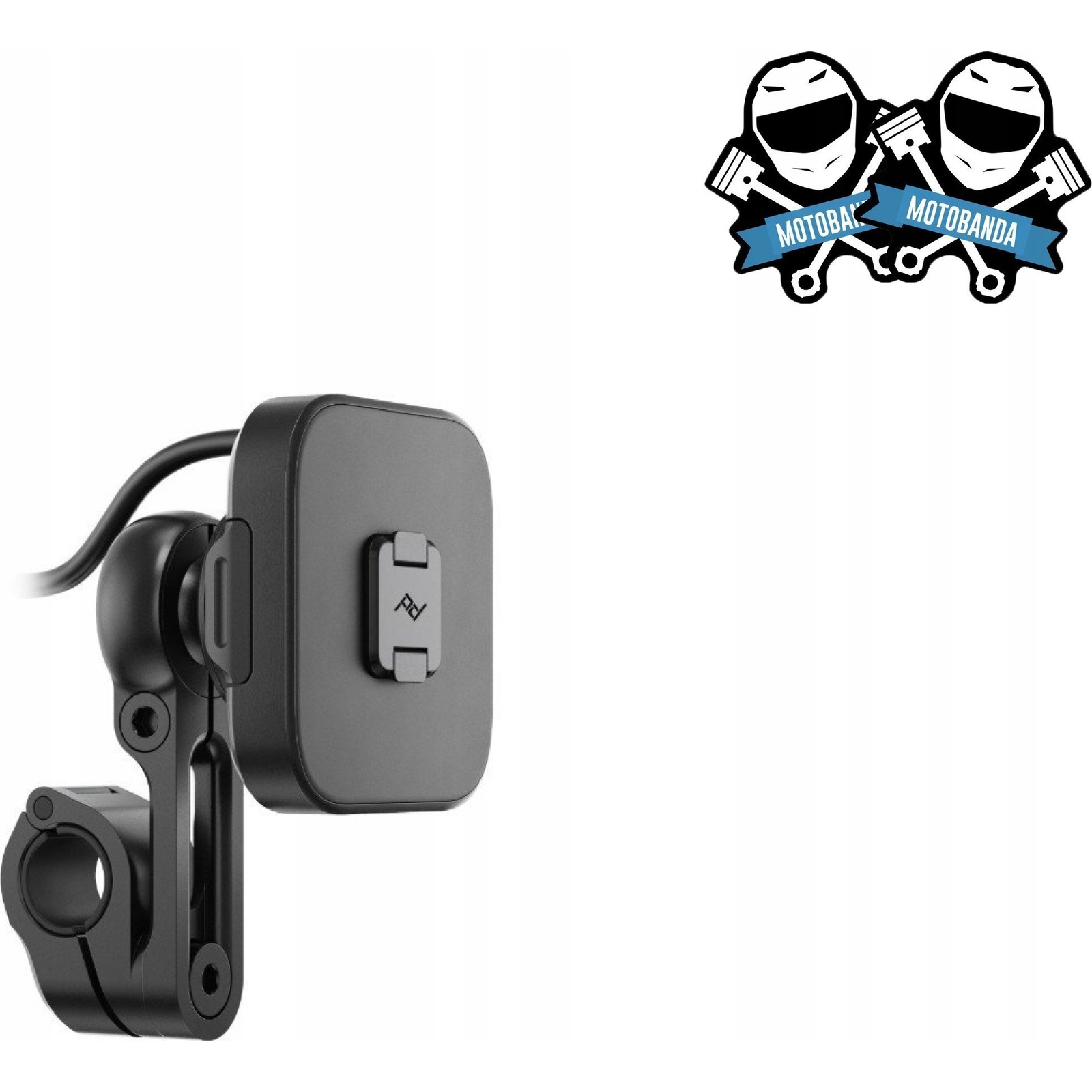 PEAK DESIGN Mobile Motorcycle Mount Mirror Mount: Charging Black (M-MM-AK-BK-1)