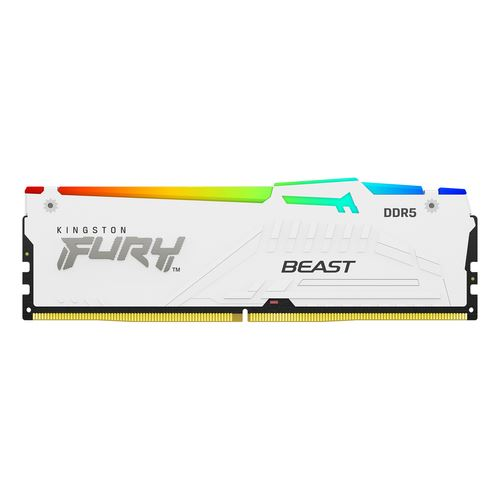 KINGSTON FURY Beast 128GB 5600MT/s DDR5 CL40 DIMM sada 4 bílých RGB XMP