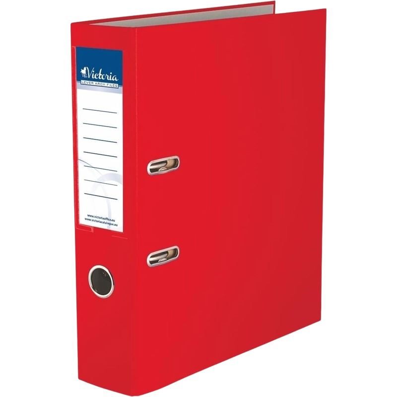 Victoria Basic iratrendező 75mm gerincvastagság, A4 piros (IDI75PN) (IDI75PN)