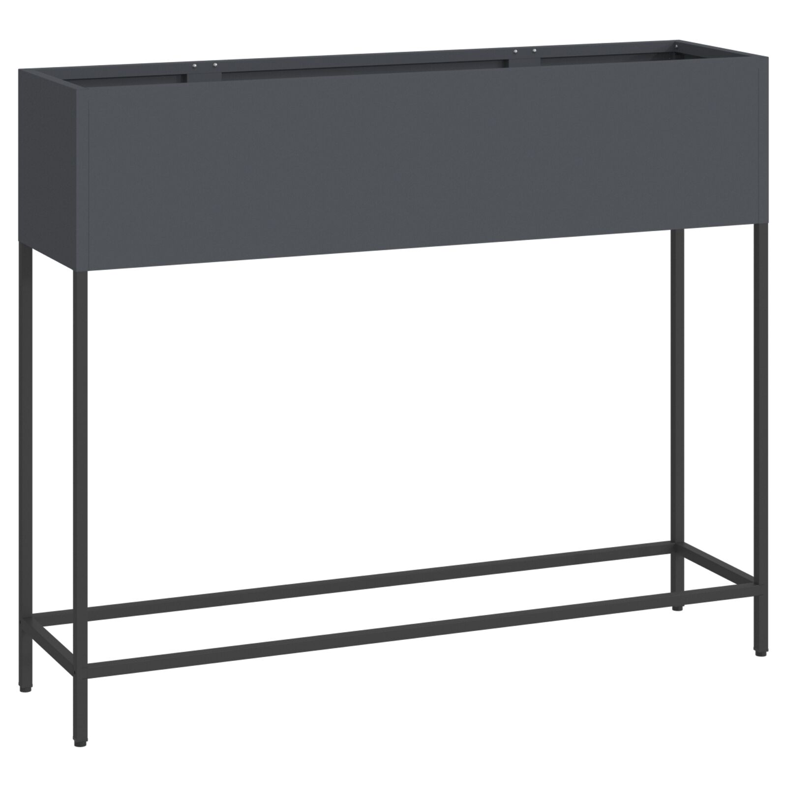 Magas Kertibetétes 100x26x82 cm Antracit Acél (865878)