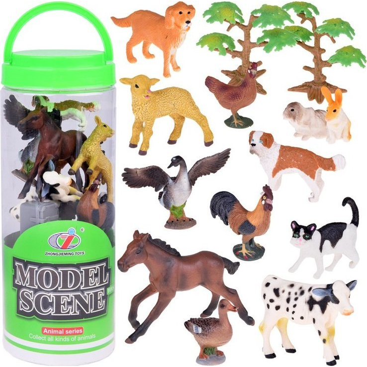 17 Darabos Állat Figura Készlet - A Farm Állatai ( )