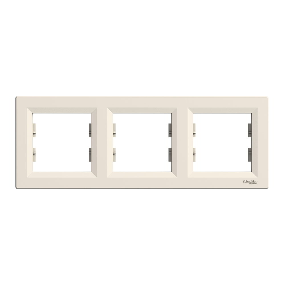 Schneider ASFORA vízszintes hármas keret - Bézs (EPH5800323)