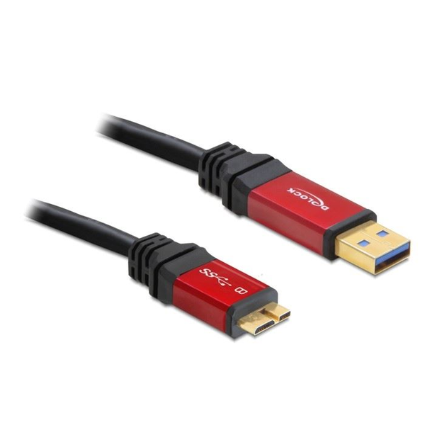 Delock 82760 USB 3.0-A male > USB 3.0 micro-B male prémium kábel 1m (82760)