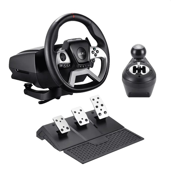 Genius SpeedMaster X5 FF PC/Xbox One/PS4 fekete versenykormány + pedál + váltó (31620004400)