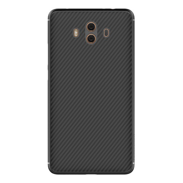 NILLKIN SYNTHETIC FIBER műanyag telefonvédő (környezetbarát, karbon minta) FEKETE [Huawei Mate 10] (5996457737093)
