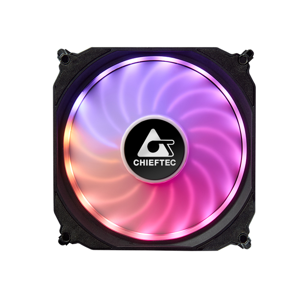 Chieftec CF-1225RGB Chladicí systém pro počítač Počítačová skříň Ventilátor 12 cm Černá