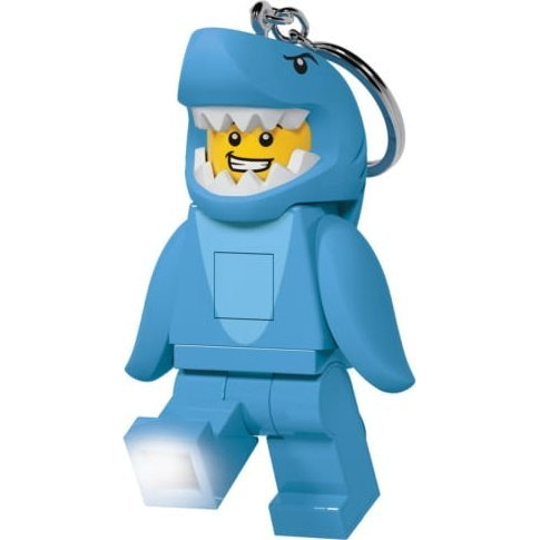 Lego Kulcstartó, LED világítással, "Shark Suit Guy" (LLGLKE155) (LLGLKE155)