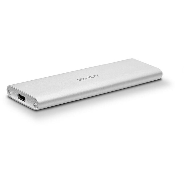 Lindy 43332 puzdro pre disk Obal pre SSD Strieborná M.2