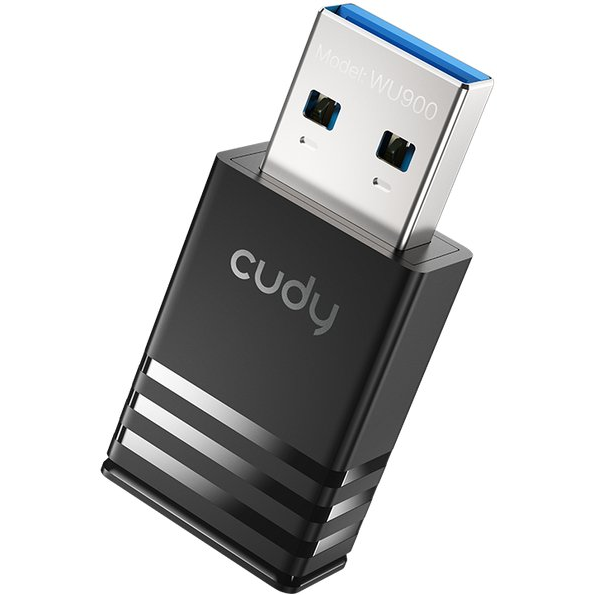Cudy AX900 Dual-Band Wi-Fi 6 USB Adapter, WU900 1.0 WLAN 600 Mbit/s
