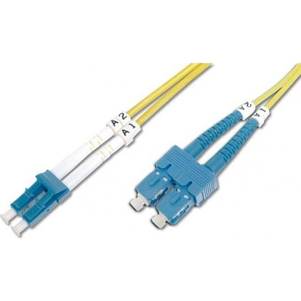 Techly 3m SC/LC OS2 cavo InfiniBand e in fibra ottica Giallo