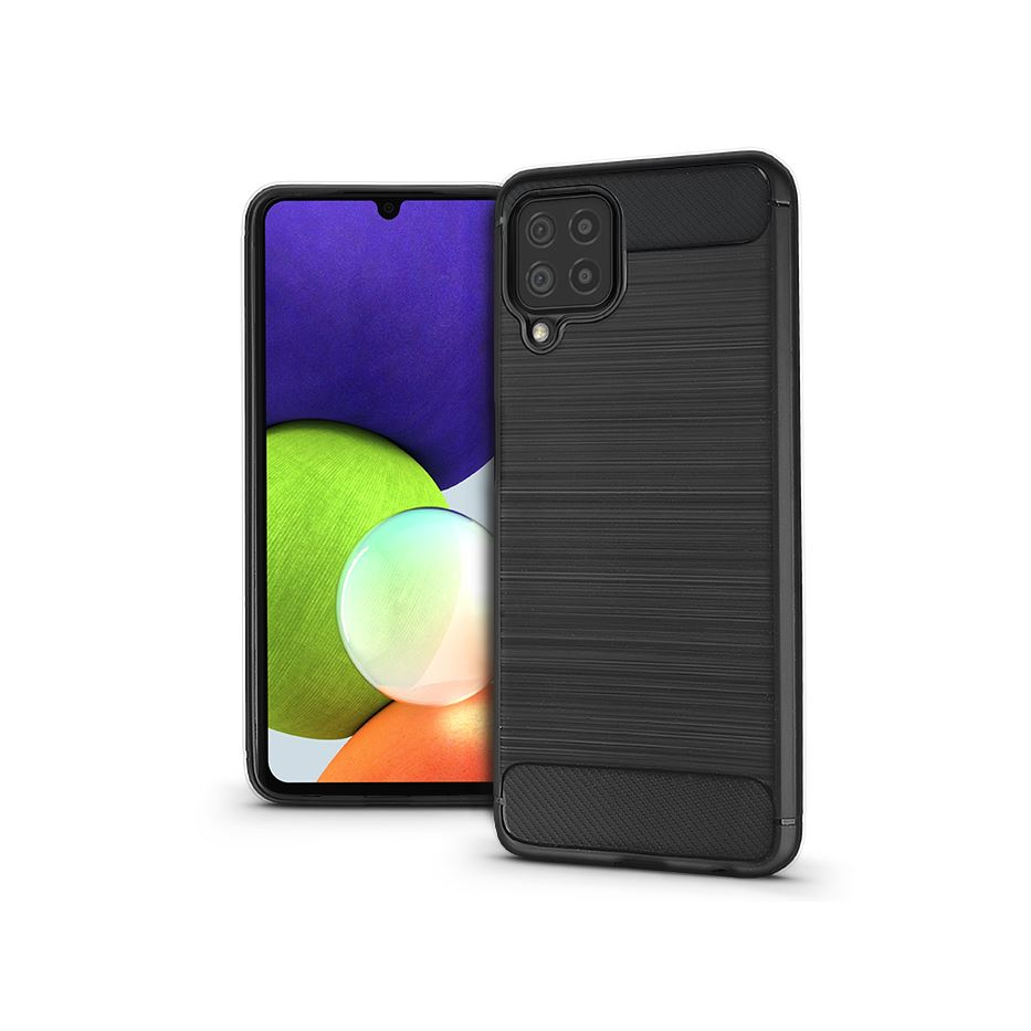 Haffner Carbon Samsung A225F Galaxy A22 4G szilikon tok fekete (PT-6373) (PT-6373)