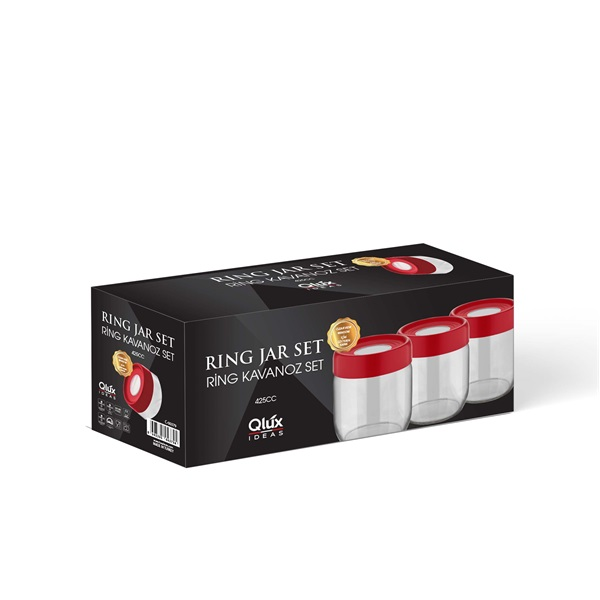 IRIS C-00379 Ring üveg tároló szett 3 darabos 3*425ml (C-00379)