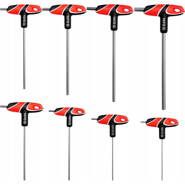 YATO Imbusz T-kulcs készlet, 8 db, 2,5 - 10 mm (YT-05583)