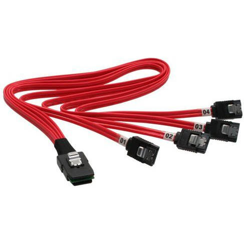 InLine 27620 SATA кабел 0,5 м Червен