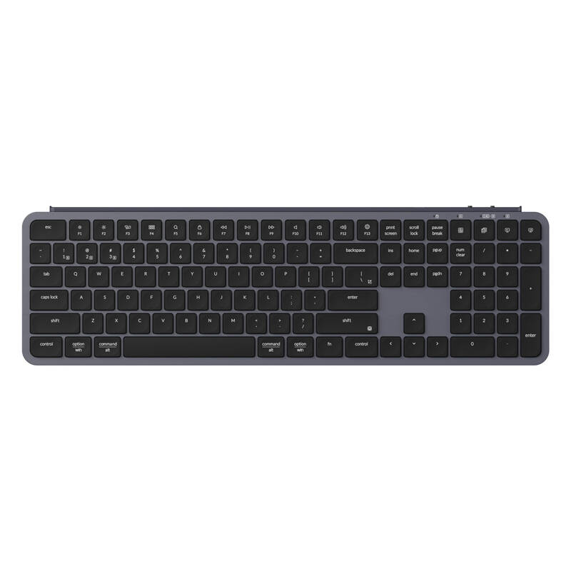 Keychron B6 Pro Ultra-Slim Full Wireless + USB-C Billentyűzet - Szürke (B6P-K1)