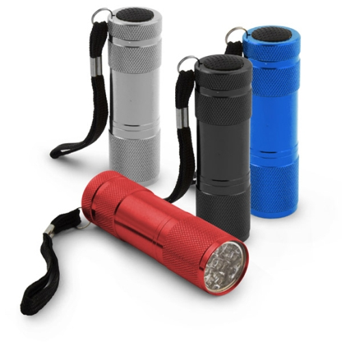 Мини фенерче, Esperanza, ключодържател, мощно, алуминий, 8.6 x 2.5 cm, Черен