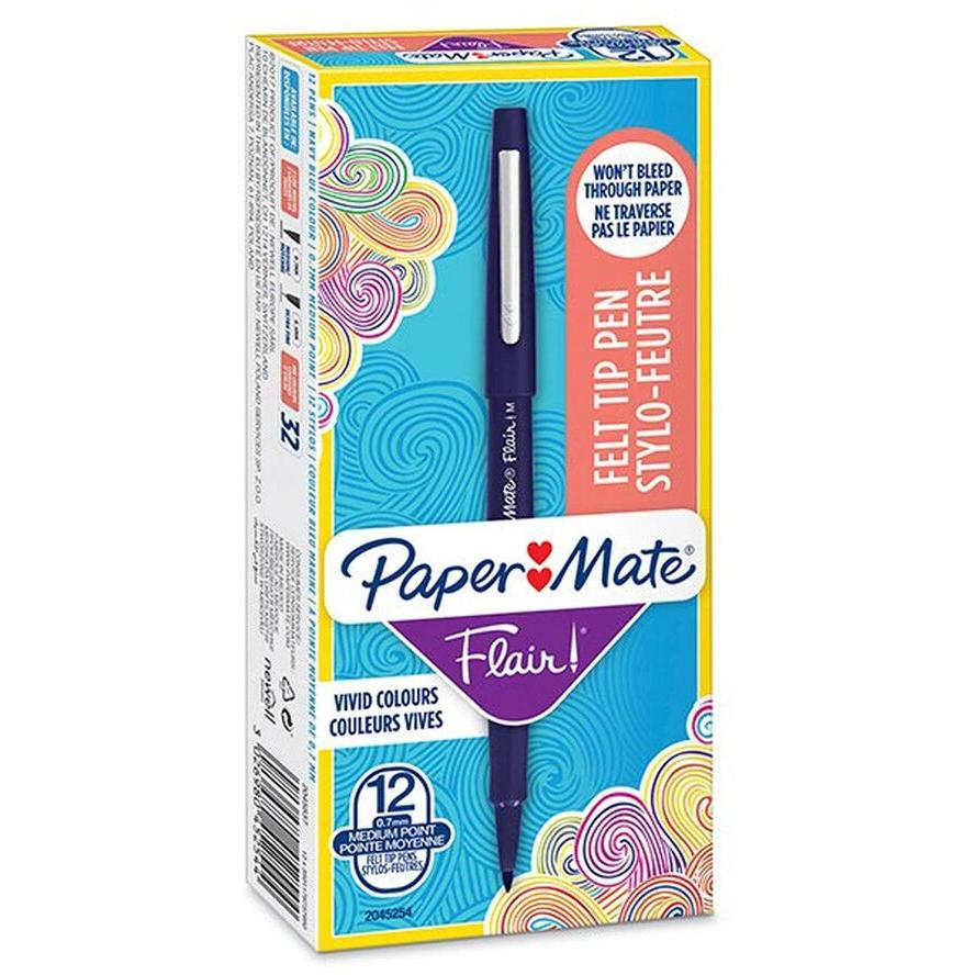 PAPER MATE Faserschreiber Flair M 12er Schachtel Navy blue (2045254) (2045254)