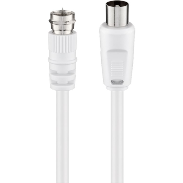 Goobay 11728 Type-F - Koax antenna kábel 5m - Fehér