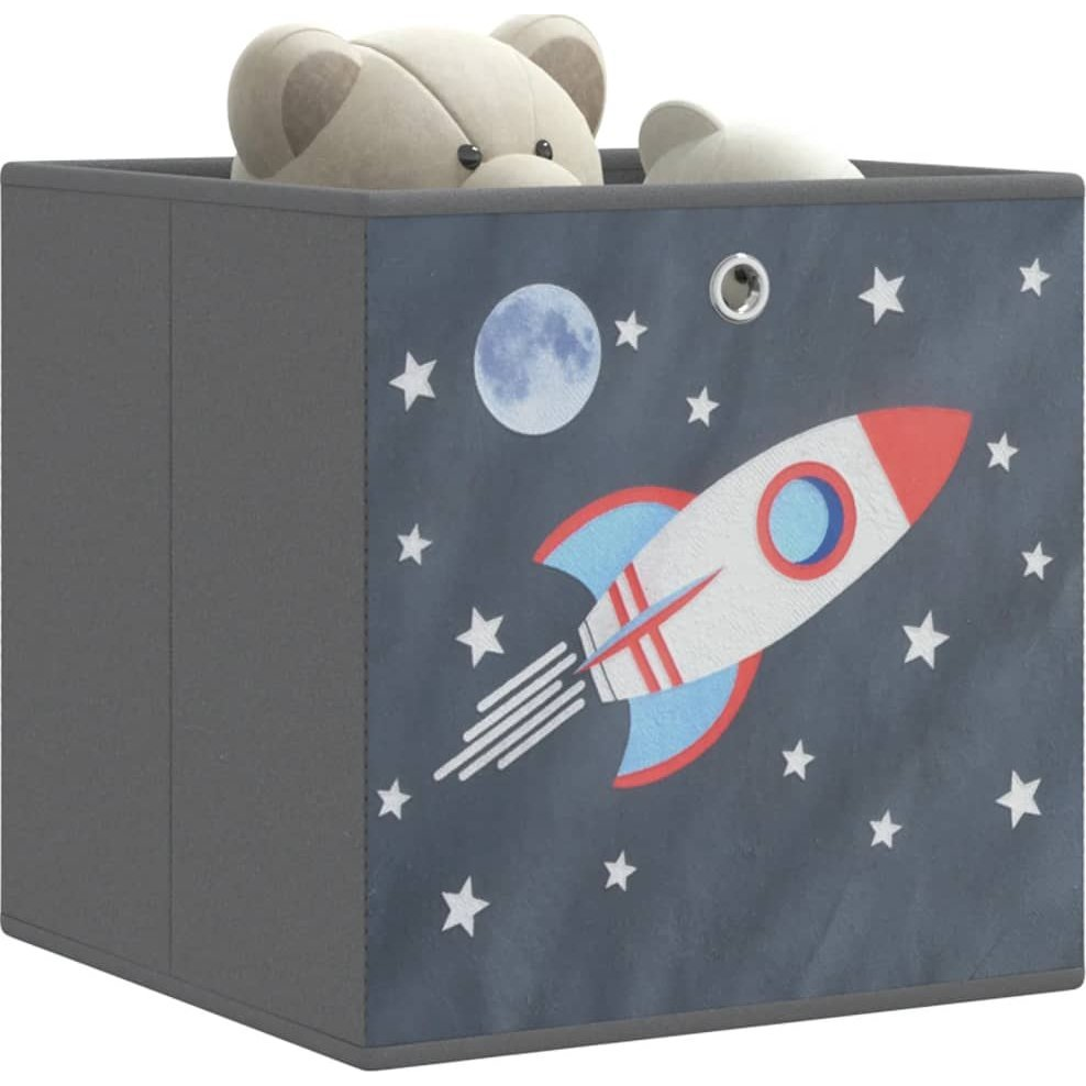 4db szürke nemszőtt szövet összecsukható tárolódoboz 32x32x32cm (4018987)