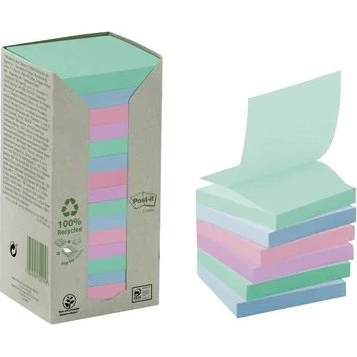 3M Post-it öntapadó jegyzettömb Négyszögletes Kék, Zöld, Rózsaszín, Lila 100 lapok (3M-4054596926738)